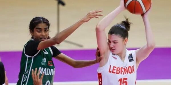 بطولة آسيا للاناث(تحت ال18) بكرة السلة  لبنان اكتسح المالديف (102-21) وتأهل الى الدور الثاني